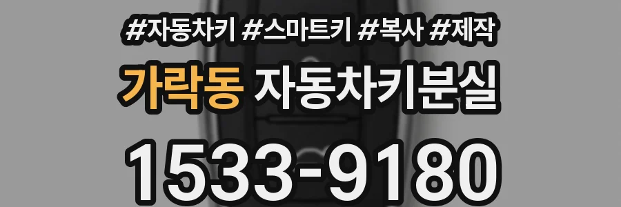 가락동 자동차키분실