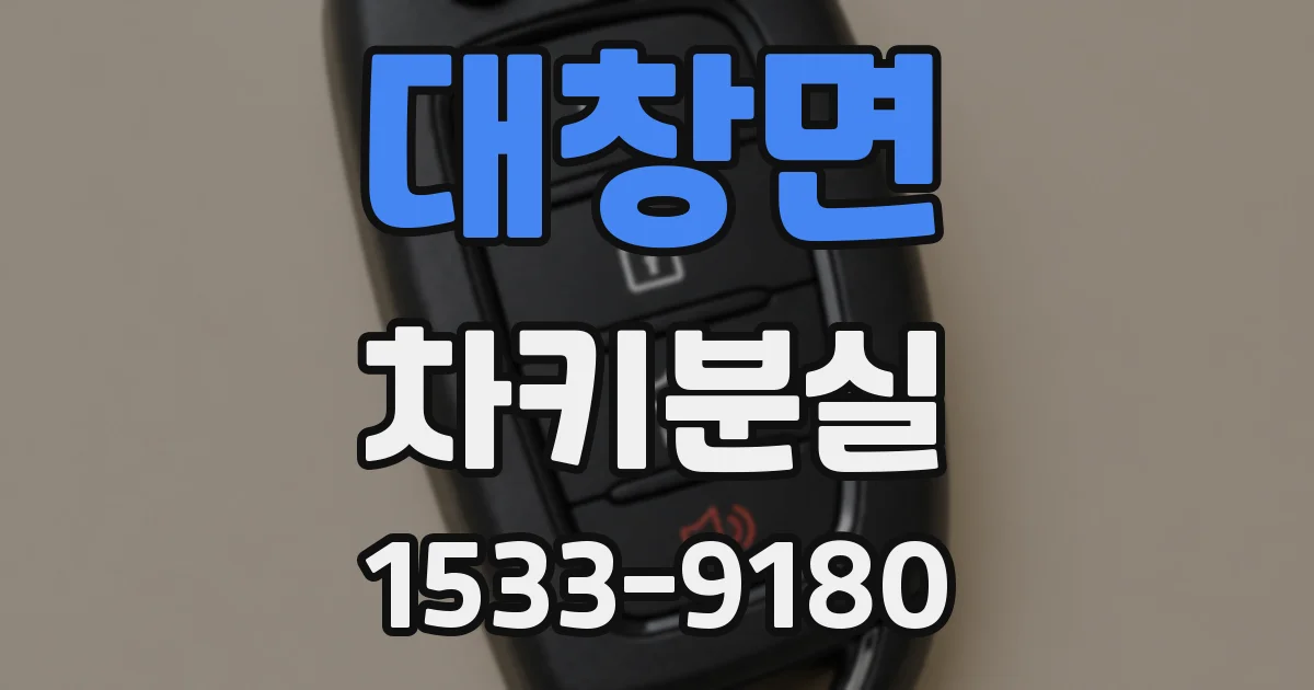 대창면 차키분실