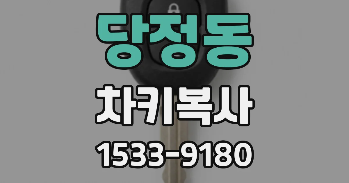 당정동 차키복사