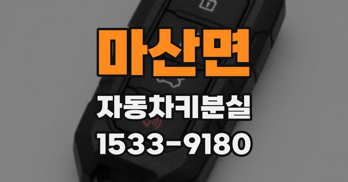 마산면 자동차키분실