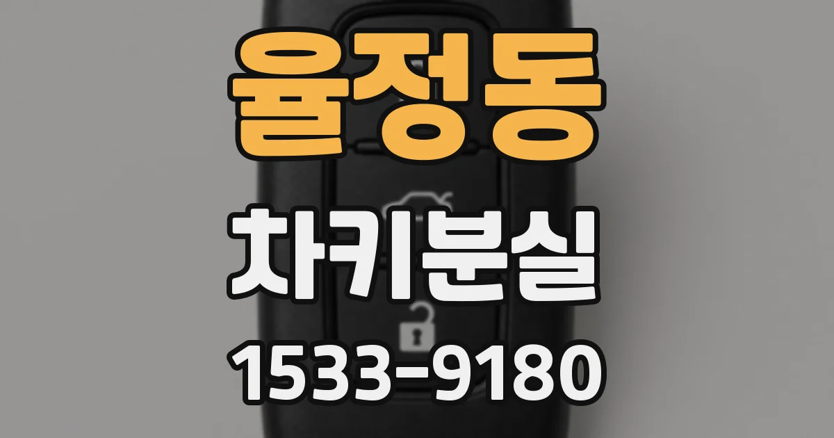 율정동 차키분실