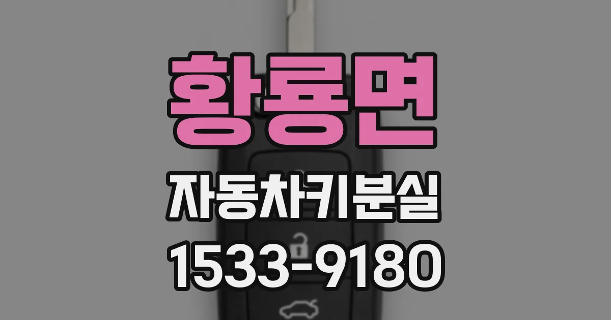 황룡면 자동차키분실