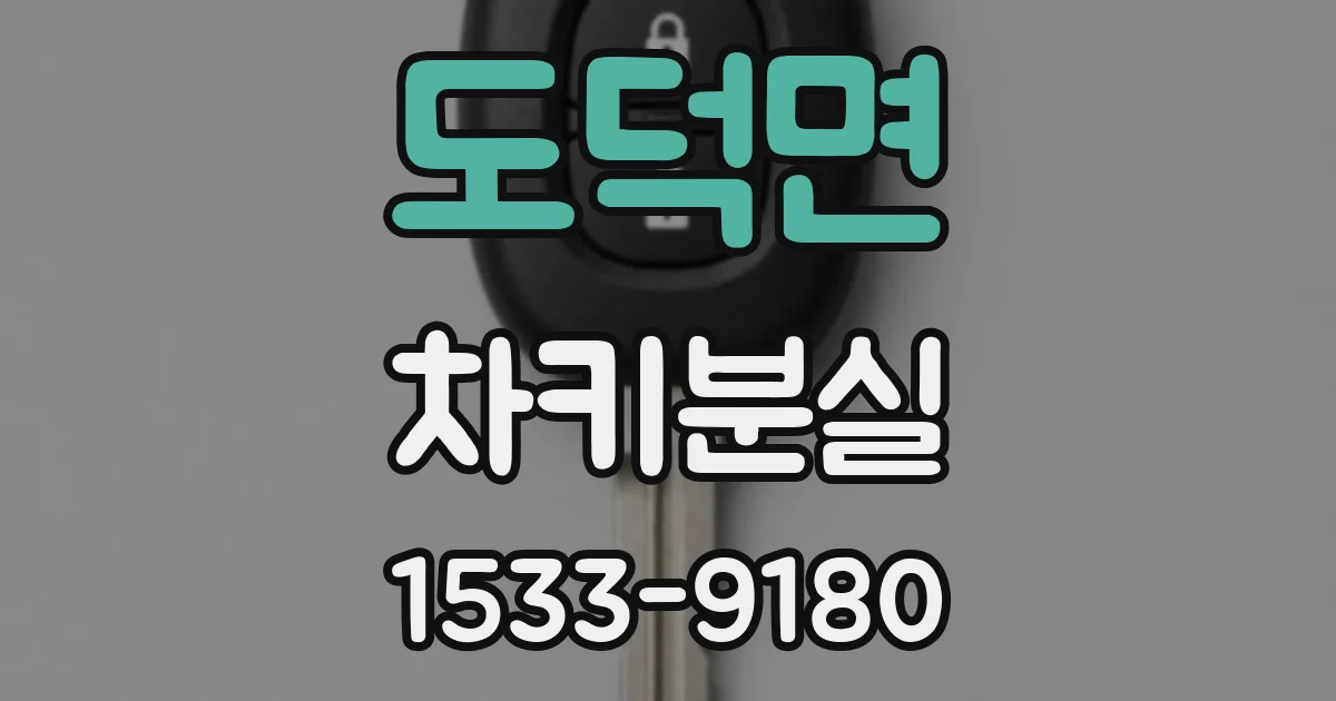도덕면 차키분실