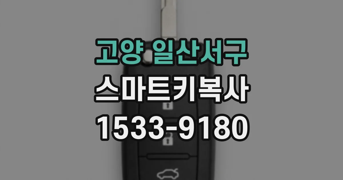 고양 일산서구 스마트키복사