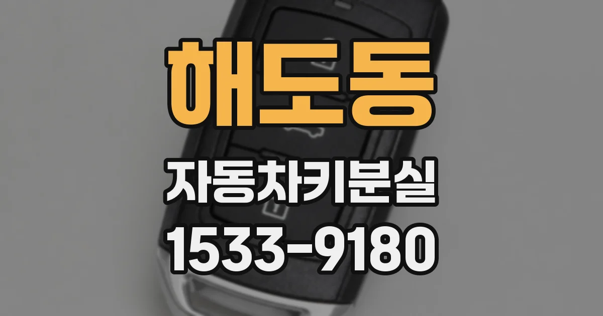 해도동 자동차키분실