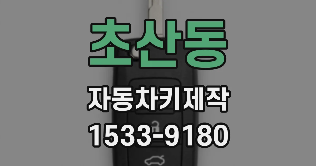 초산동 자동차키제작
