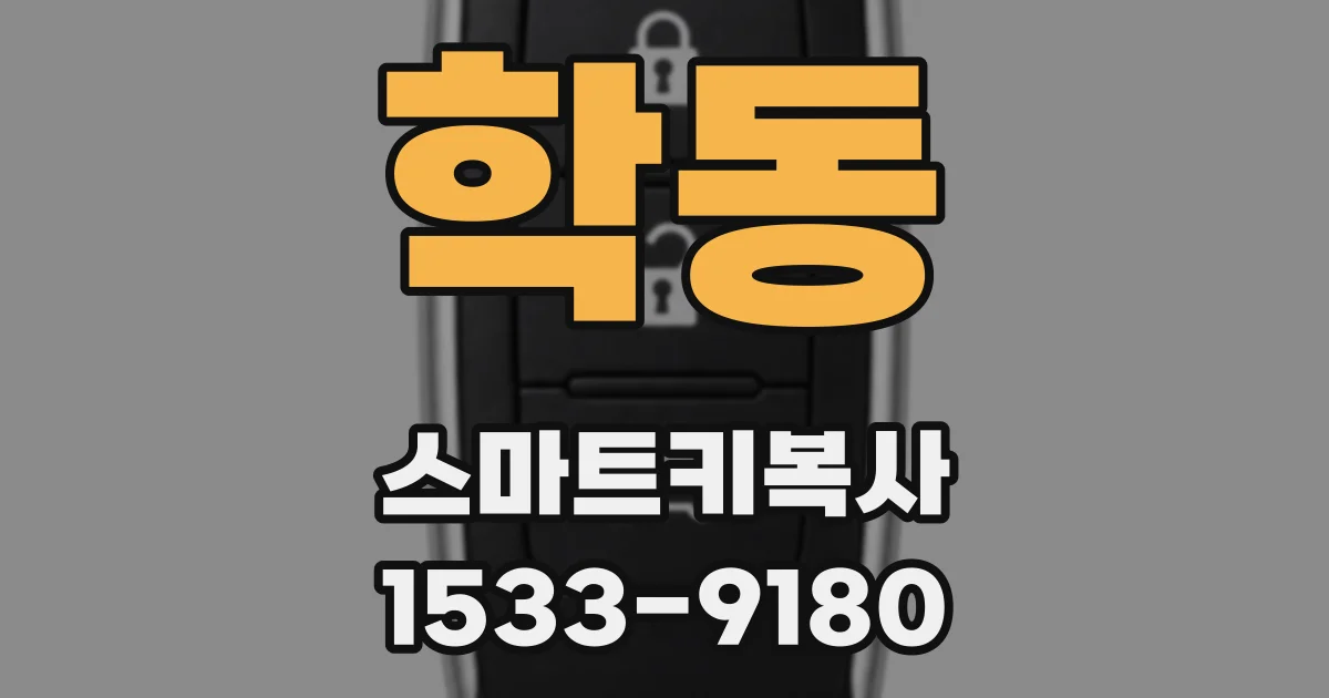 학동 스마트키복사