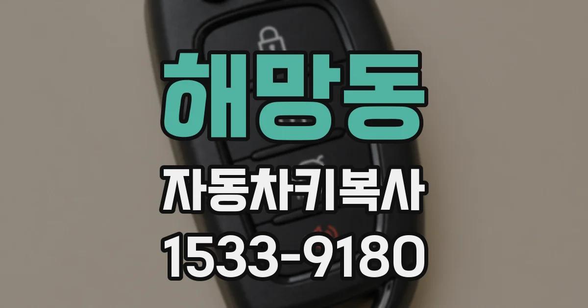 해망동 자동차키복사