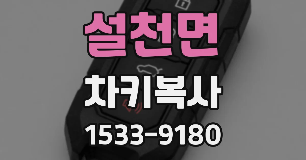 설천면 차키복사
