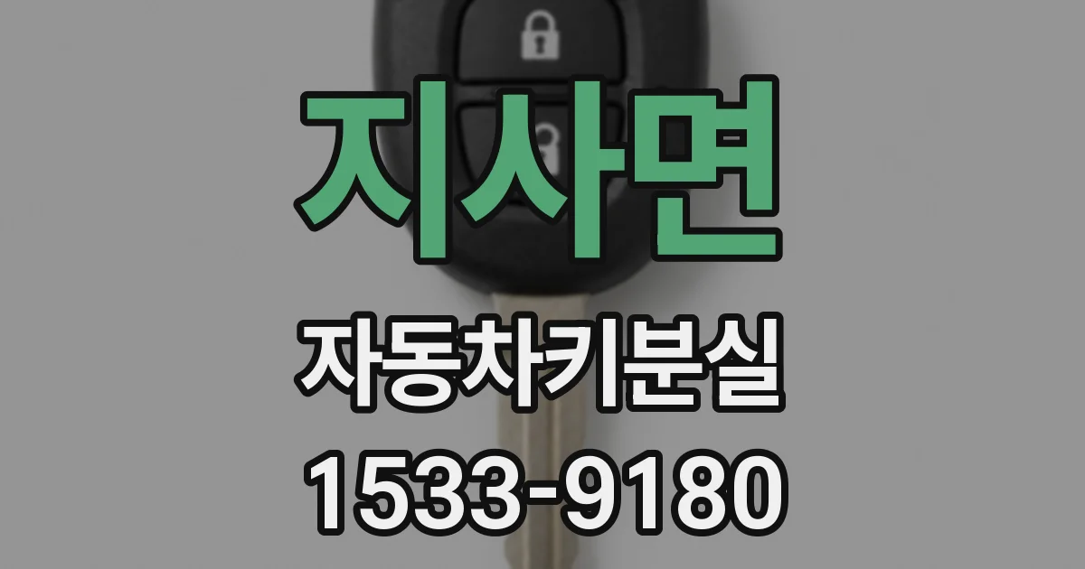 지사면 자동차키분실