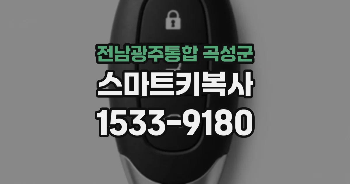 전남광주통합 곡성군 스마트키복사