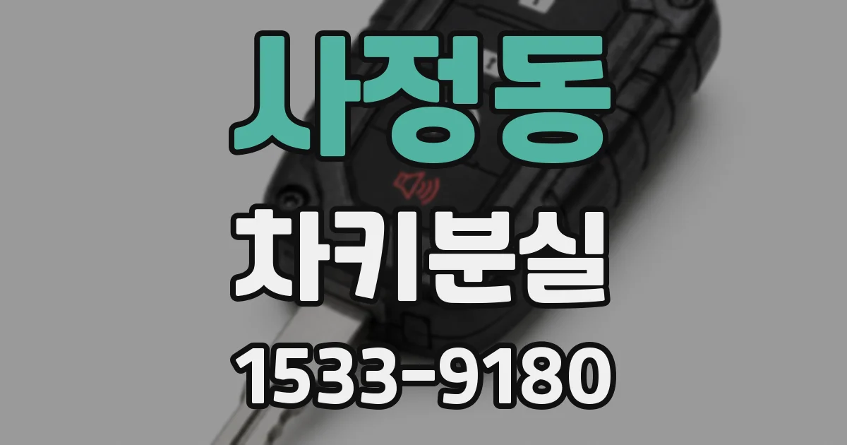 사정동 차키분실