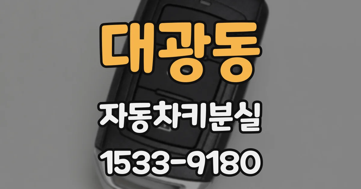 대광동 자동차키분실