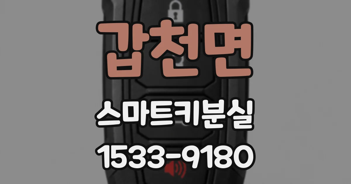 갑천면 스마트키분실