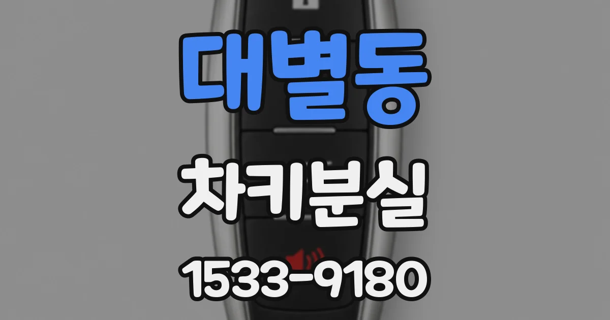 대별동 차키분실