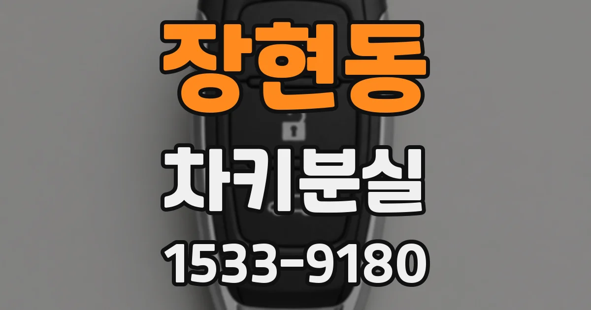 장현동 차키분실
