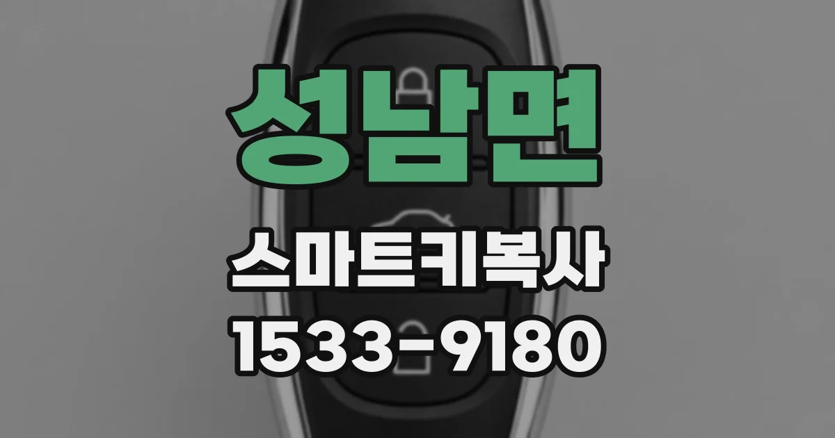 성남면 스마트키복사