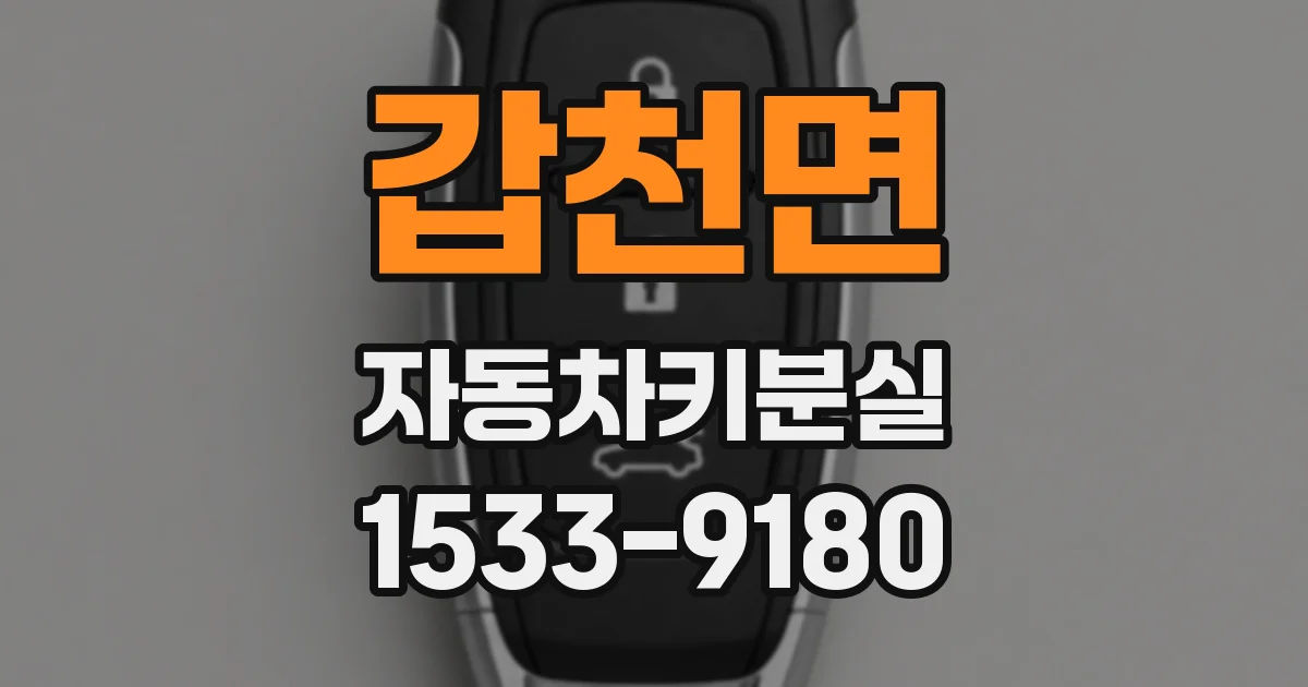 갑천면 자동차키분실