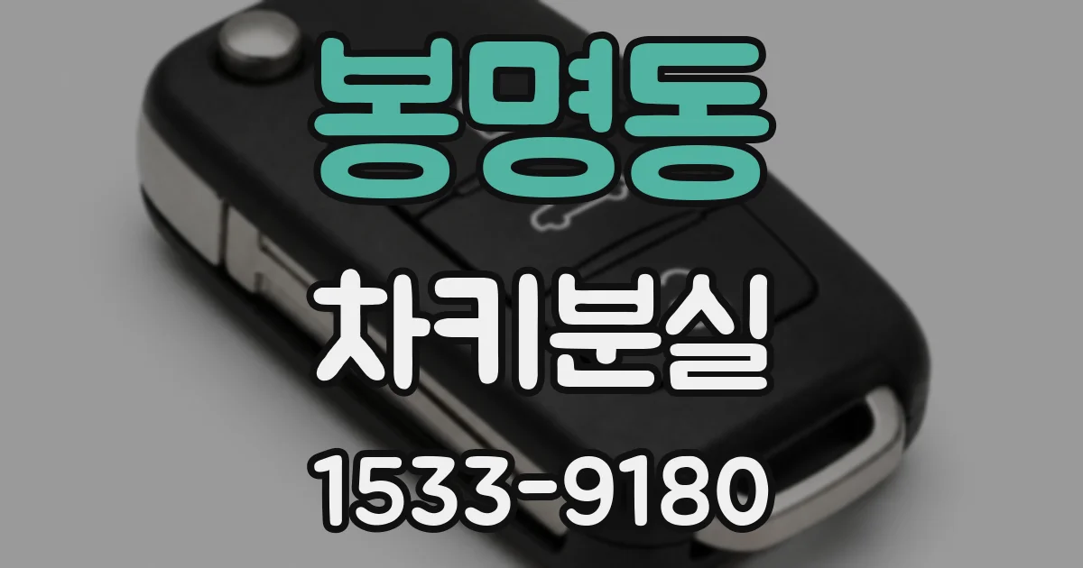봉명동 차키분실
