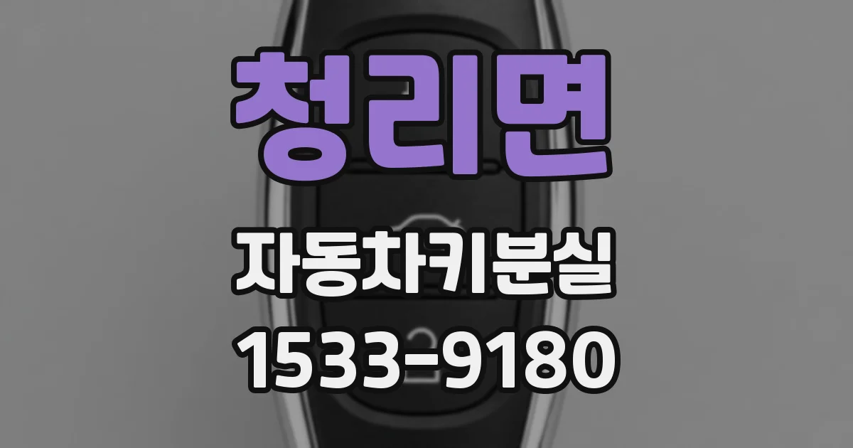 청리면 자동차키분실