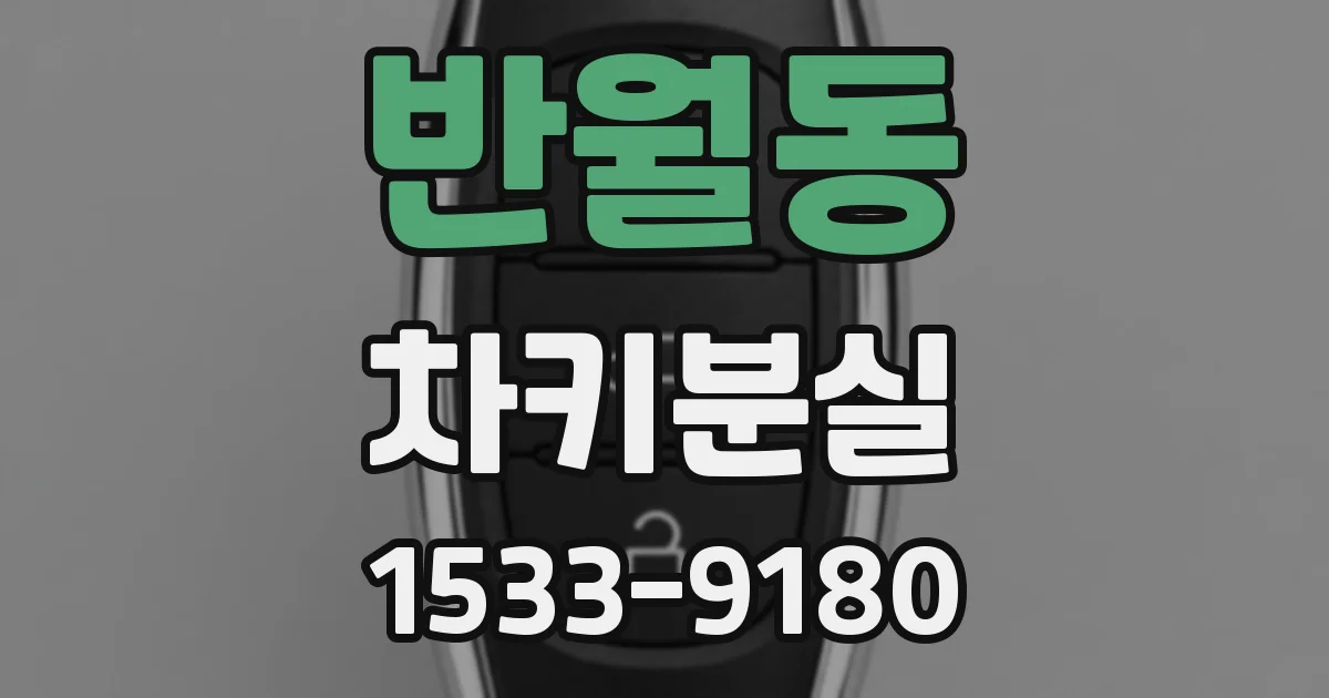 반월동 차키분실