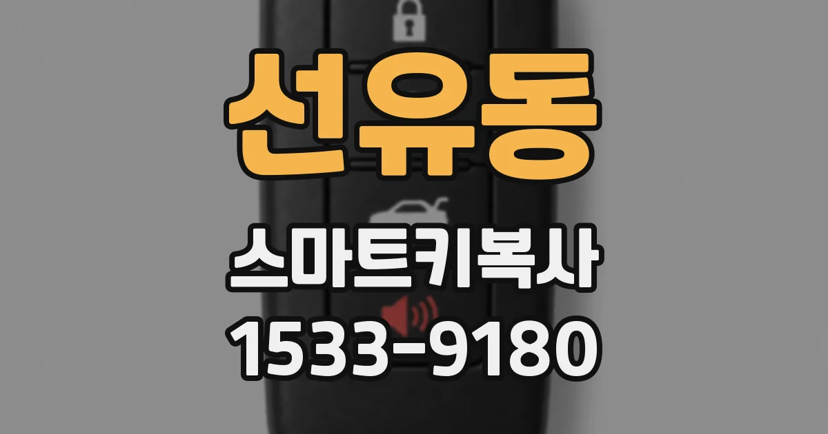 선유동 스마트키복사