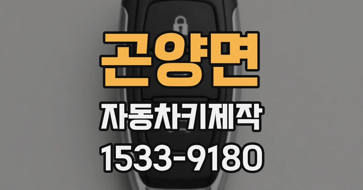 곤양면 자동차키제작