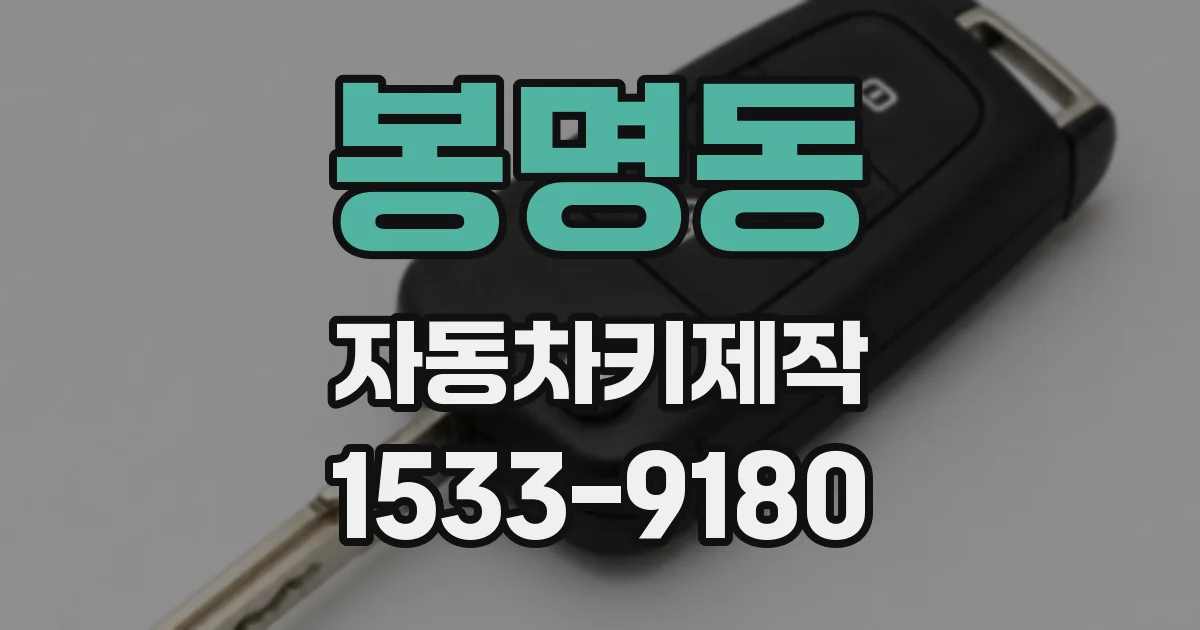 봉명동 자동차키제작