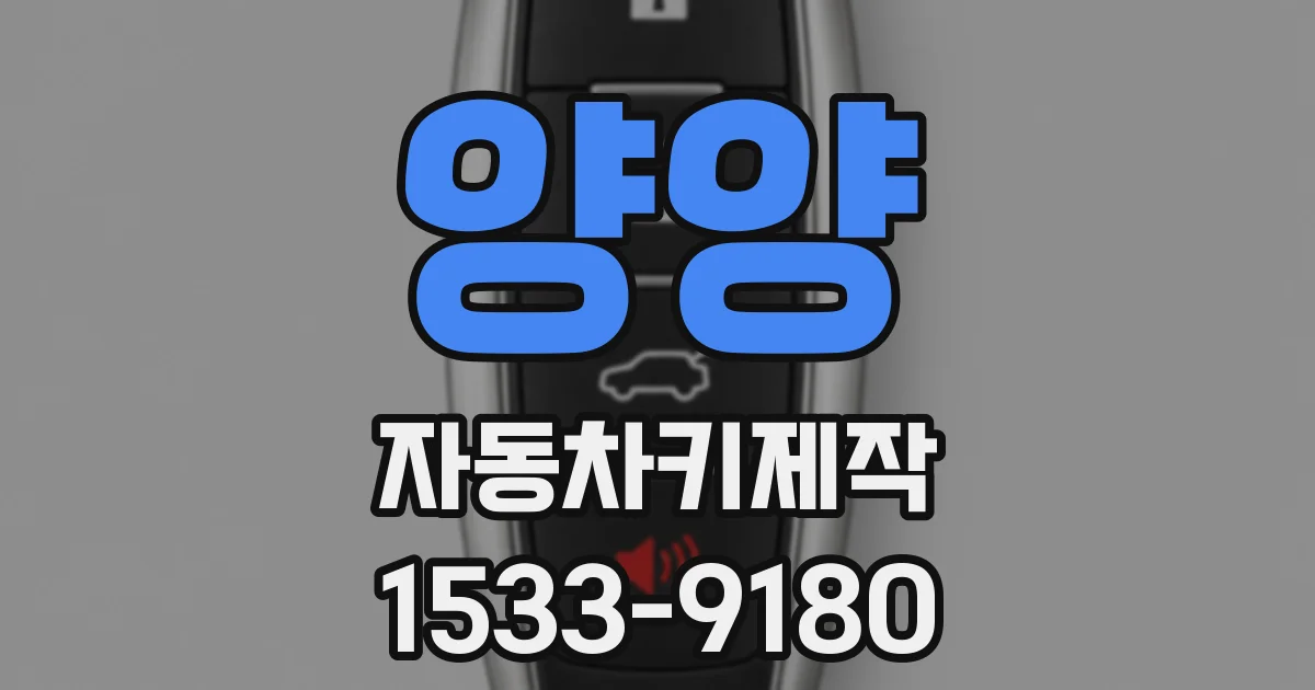 양양 자동차키제작