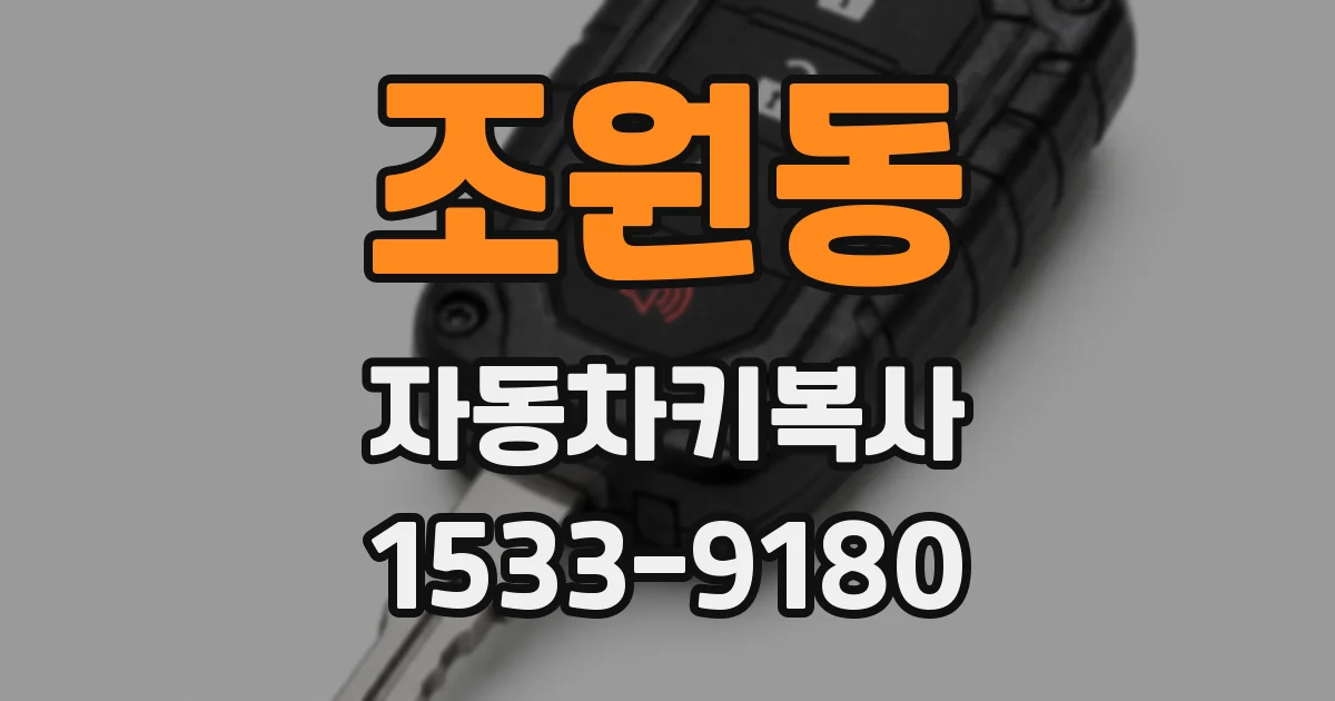 조원동 자동차키복사