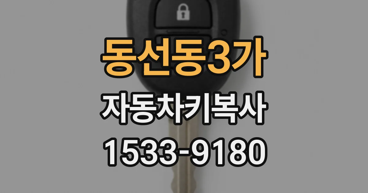 동선동3가 자동차키복사
