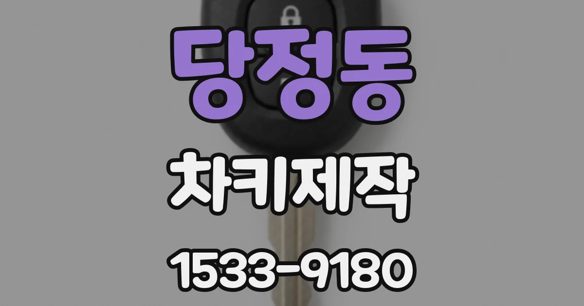 당정동 차키제작