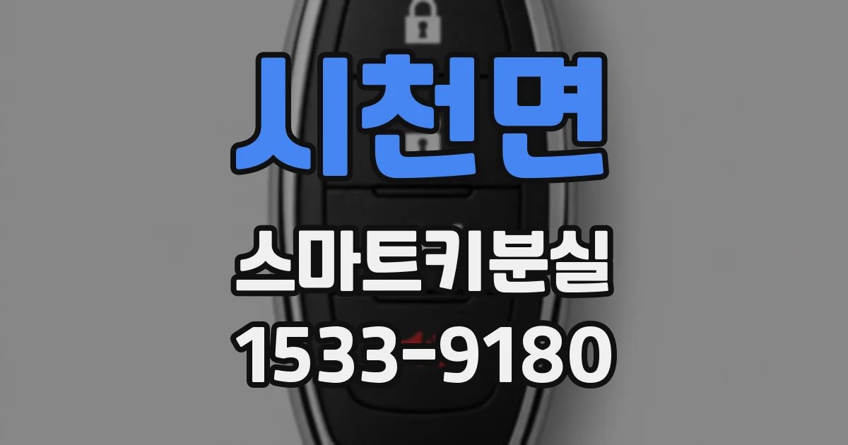 시천면 스마트키분실