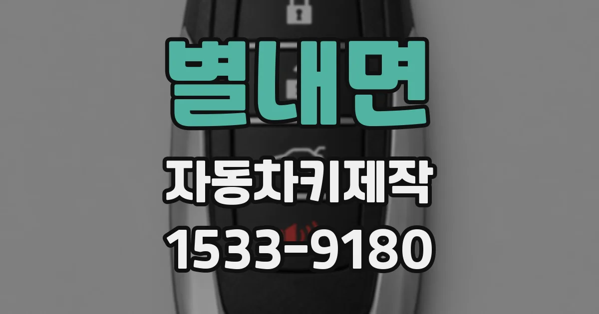 별내면 자동차키제작