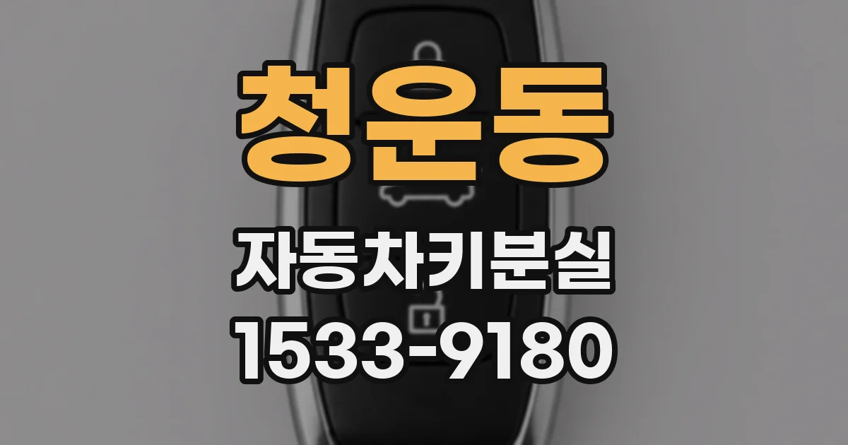 청운동 자동차키분실