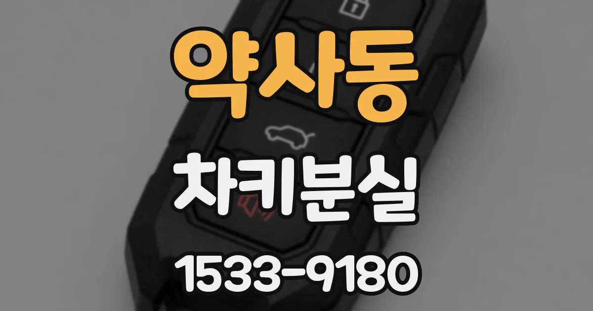 약사동 차키분실