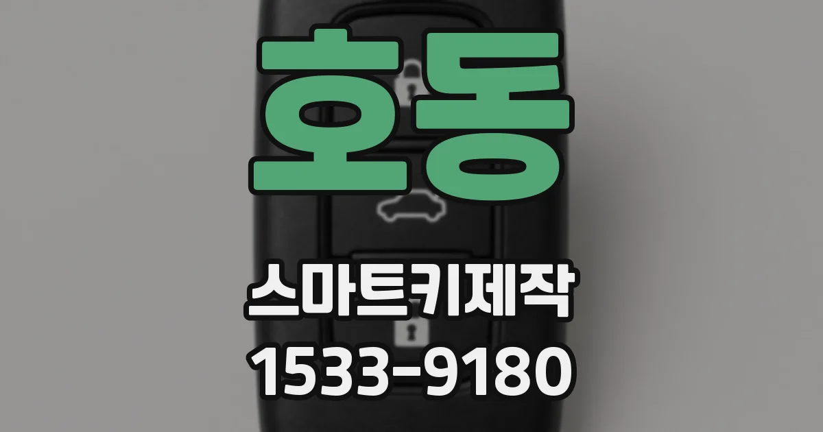 호동 스마트키제작