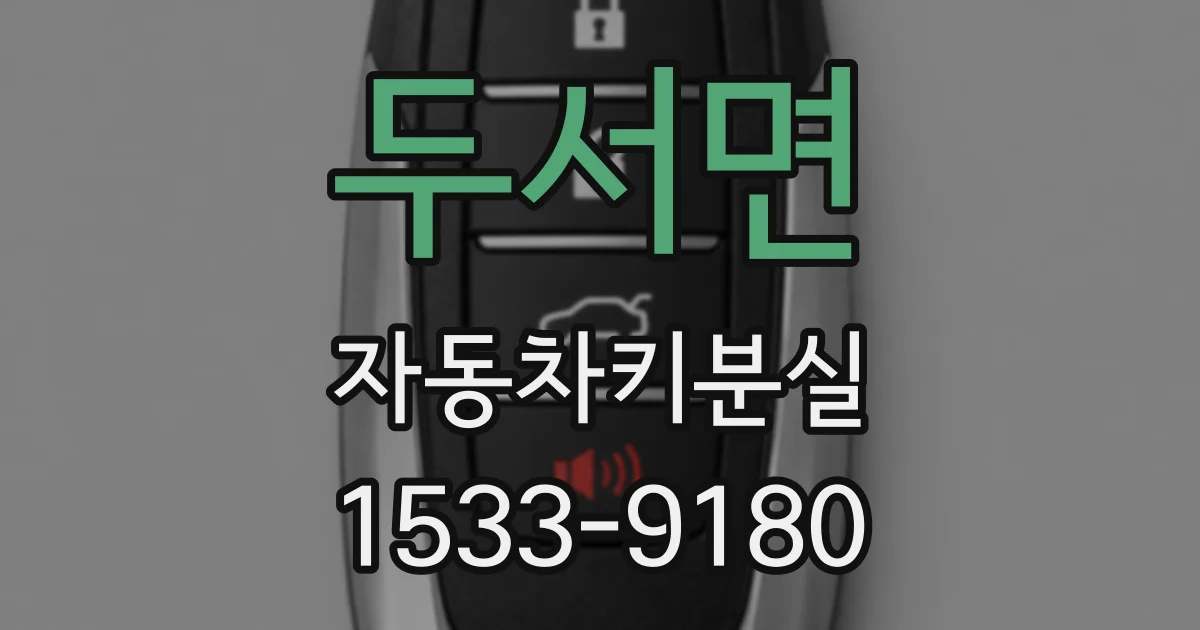 두서면 자동차키분실