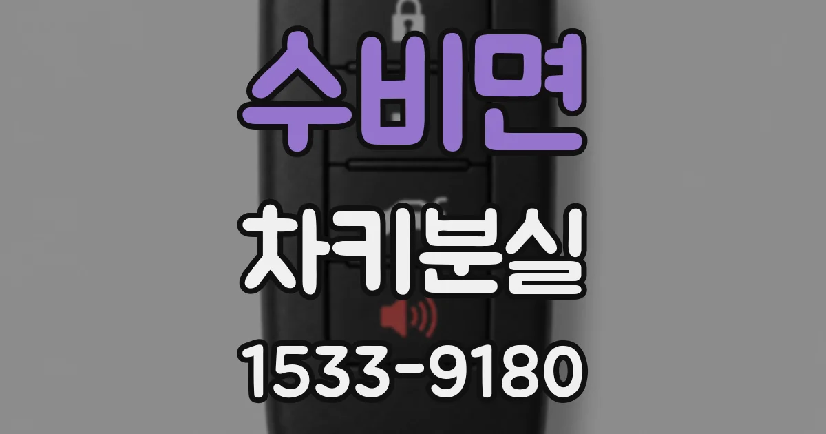 수비면 차키분실