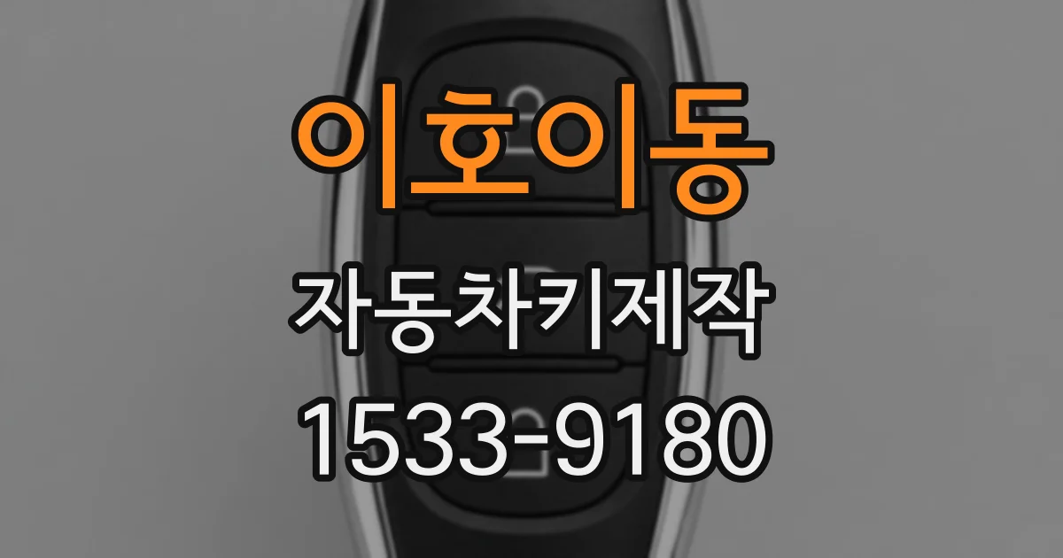 이호이동 자동차키제작