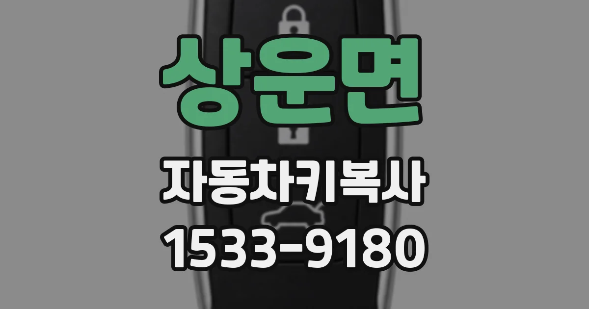 상운면 자동차키복사