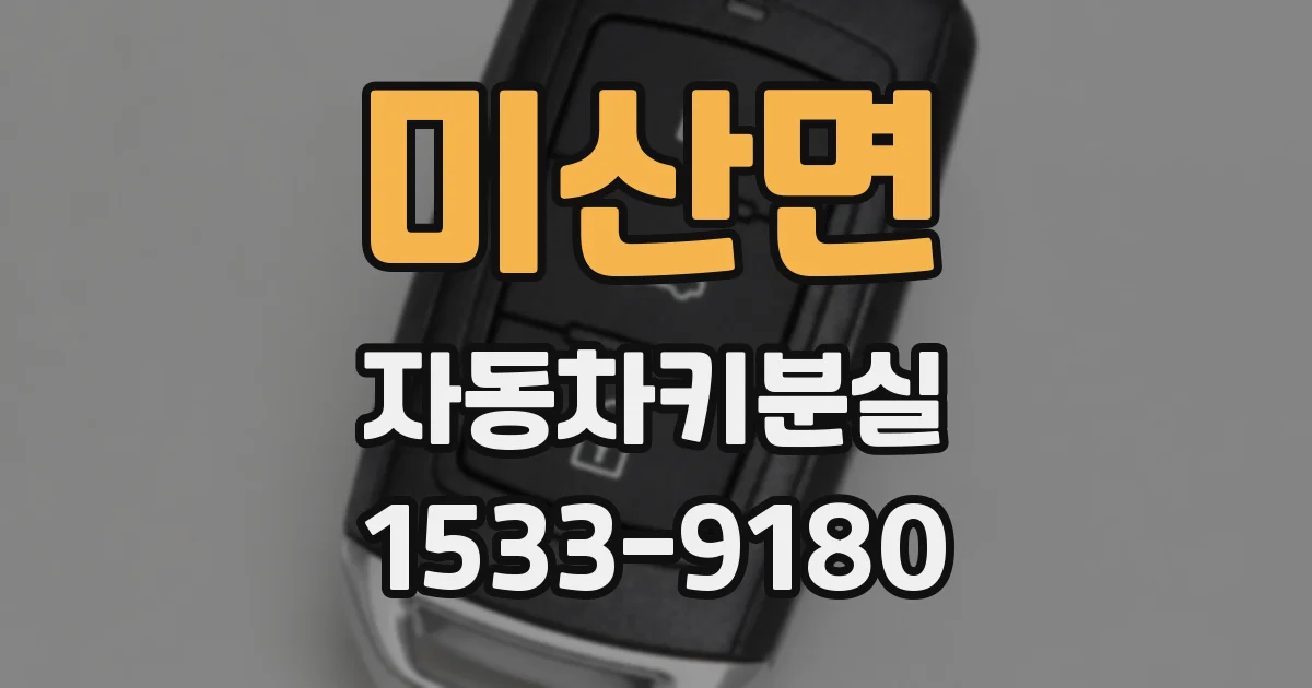 미산면 자동차키분실