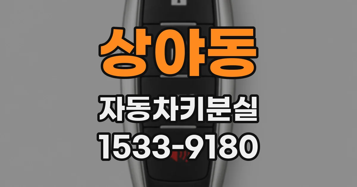 상야동 자동차키분실