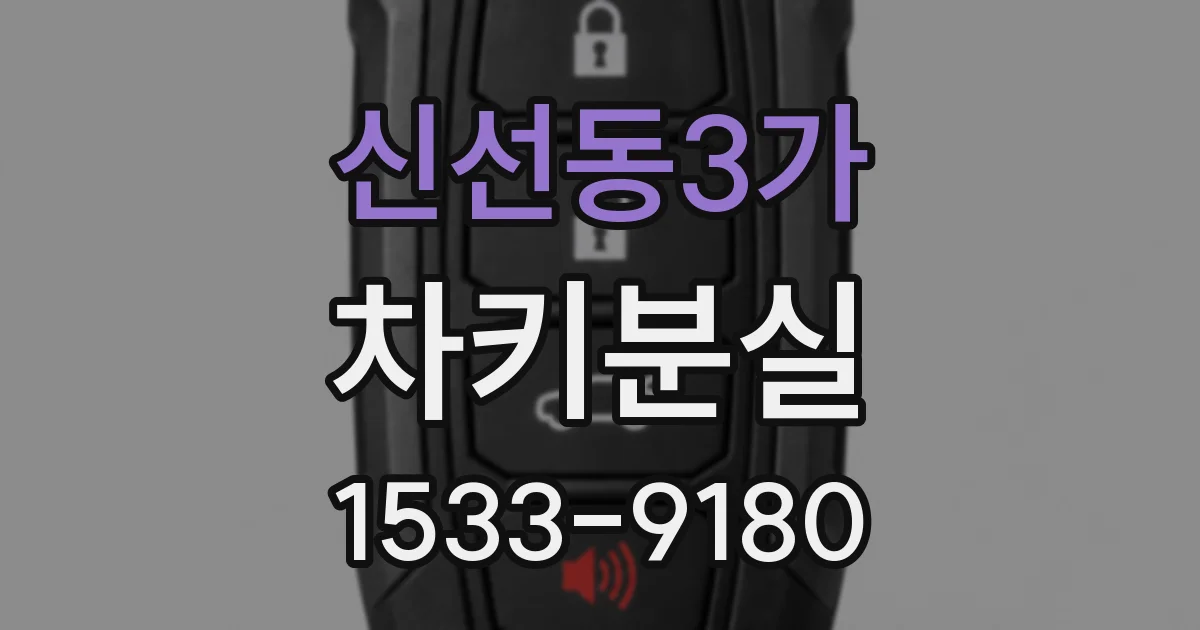 신선동3가 차키분실