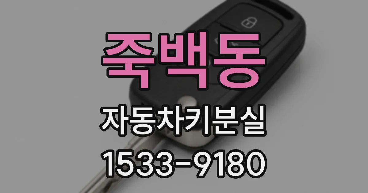 죽백동 자동차키분실