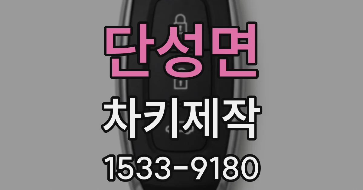 단성면 차키제작