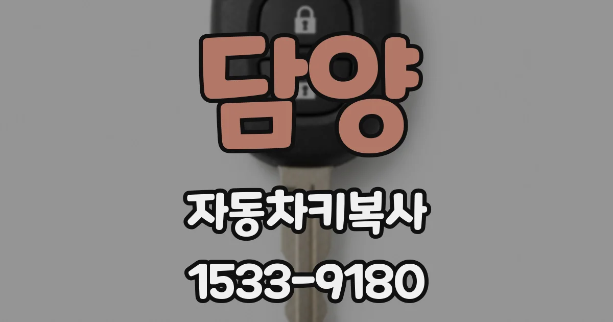 담양 자동차키복사