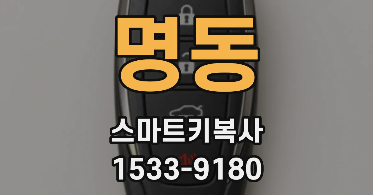 명동 스마트키복사