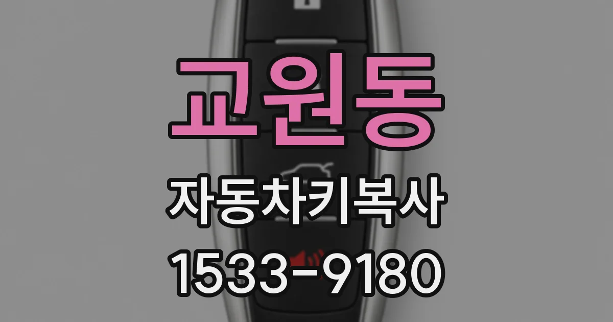 교원동 자동차키복사