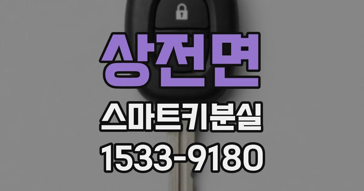상전면 스마트키분실